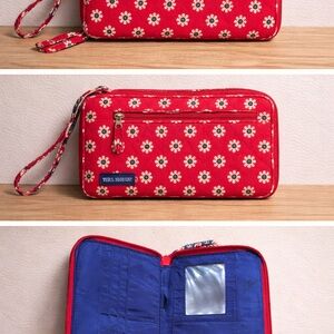 Vera Bradley Red and Blue Floral Wristlet